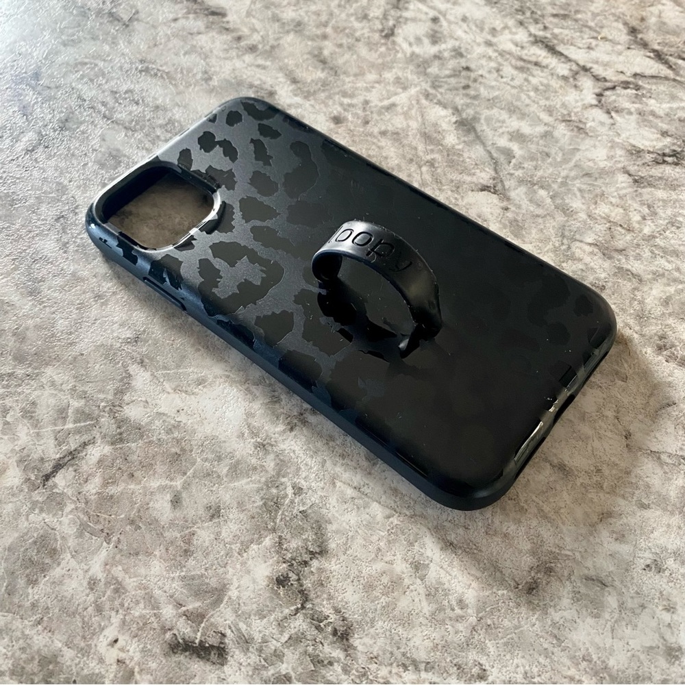 Black Leopard Loopy Case iPhone 11 Midnight Leopard Phone Case